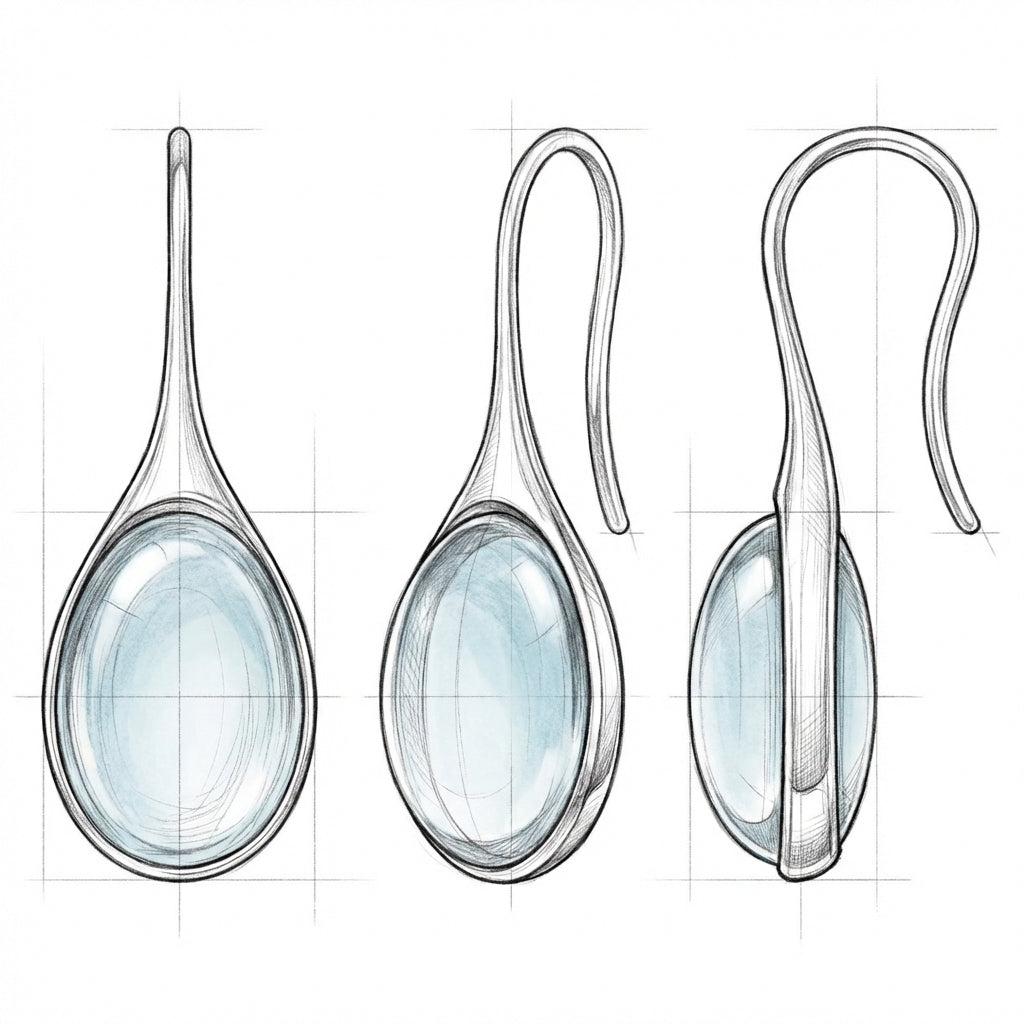 Crystal Drop Earrings in Gold and Silver