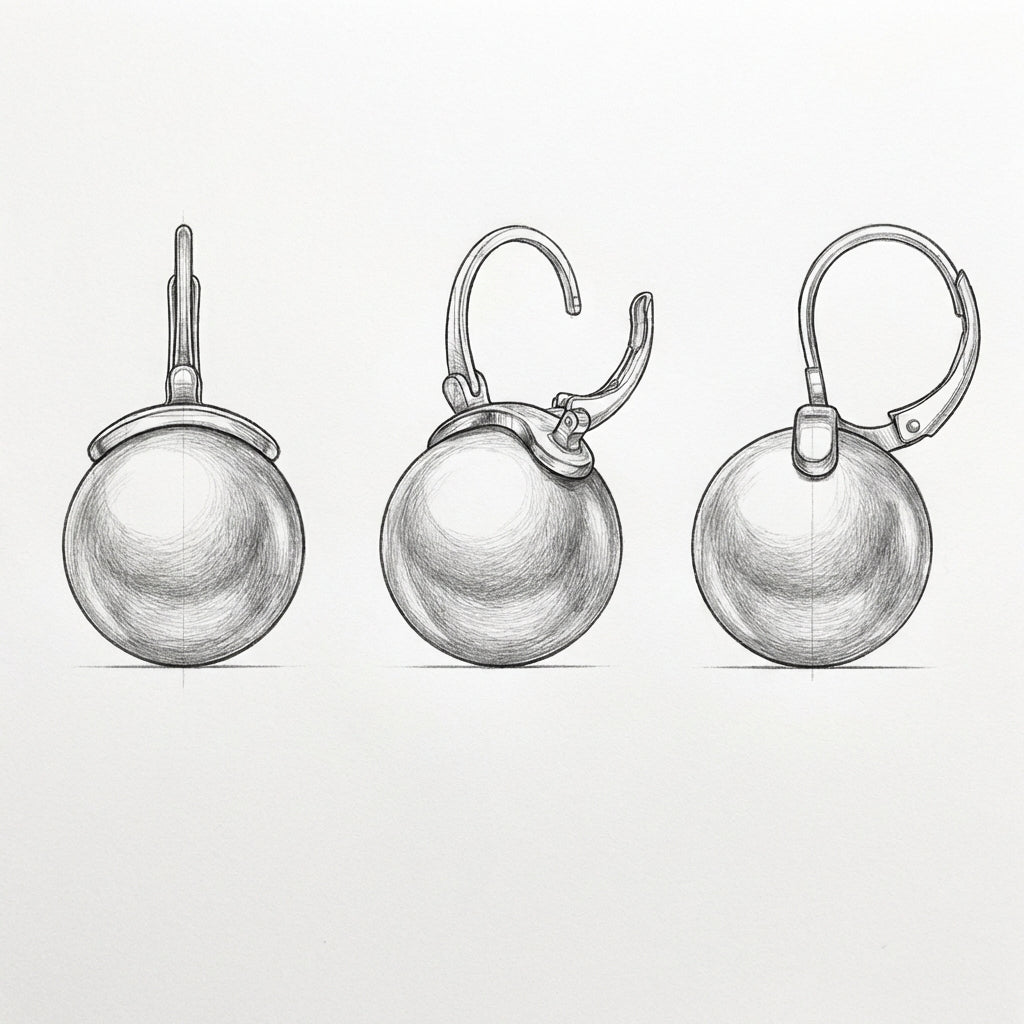 Golden Pearl Exquisite Earrings