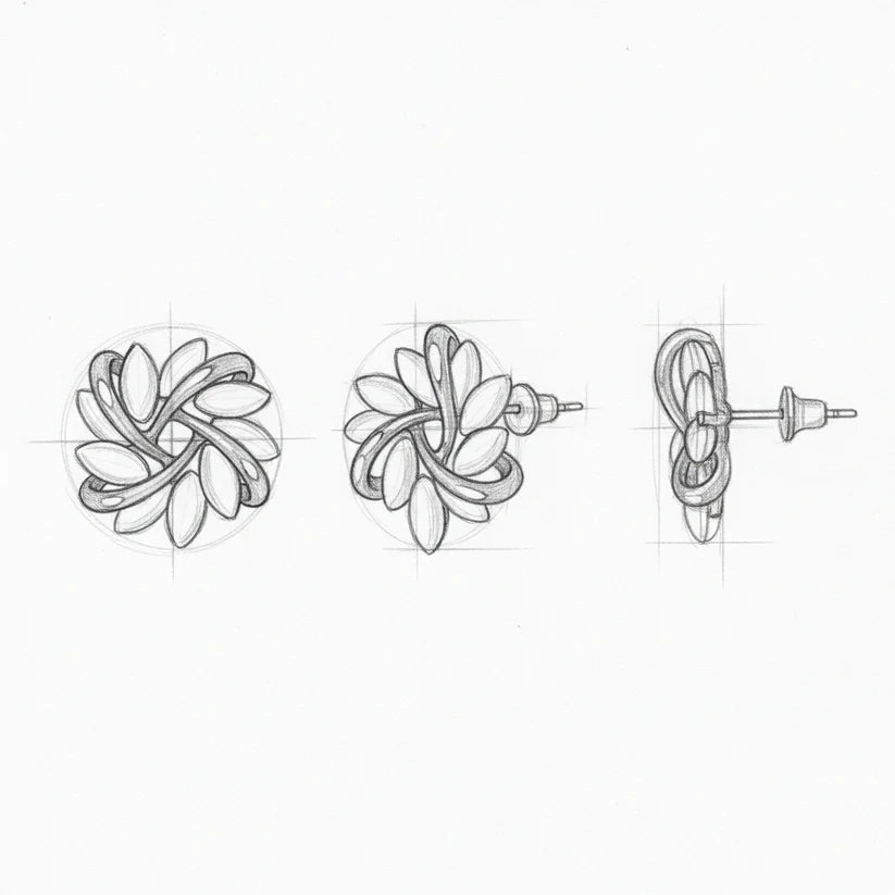 Luxury White Opal Earrings in Gold