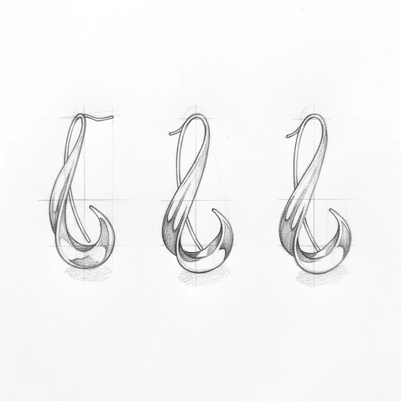 Vintage Dangling Golden Earrings