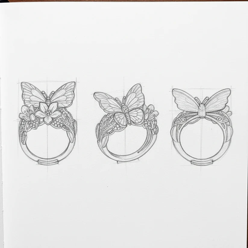 Vintage Golden Brimhaven Floral Ring