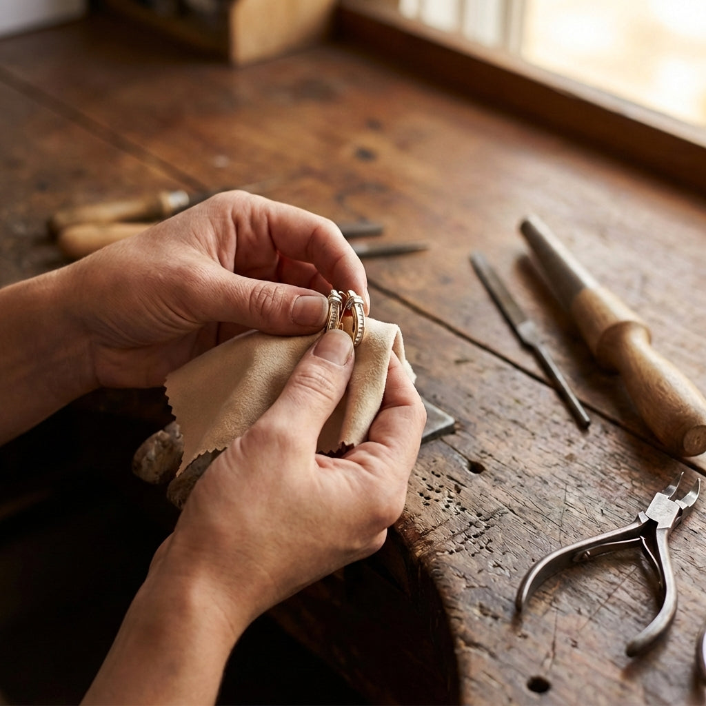 Vintage gold and diamond earrings