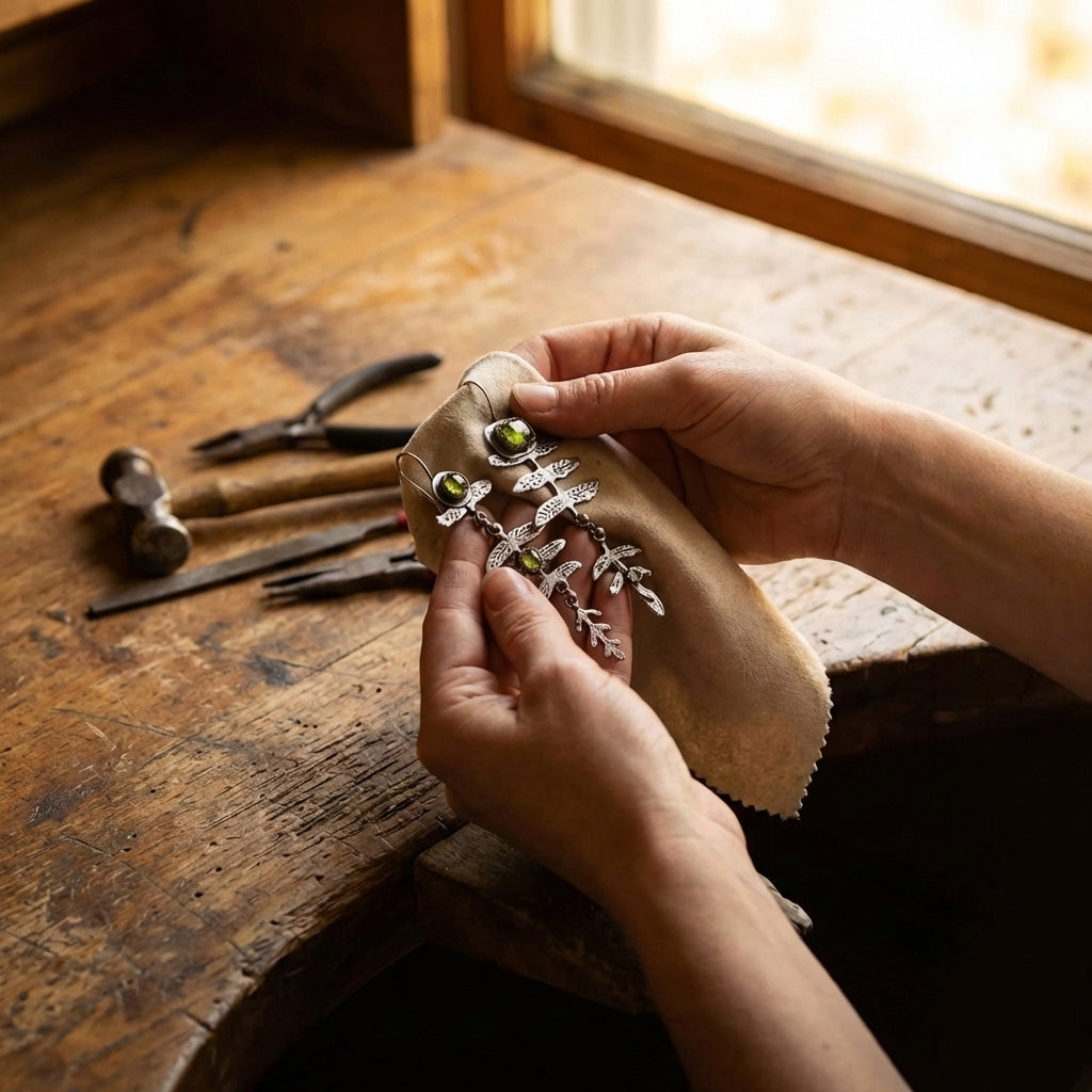 Vintage Nature Earrings in Silver