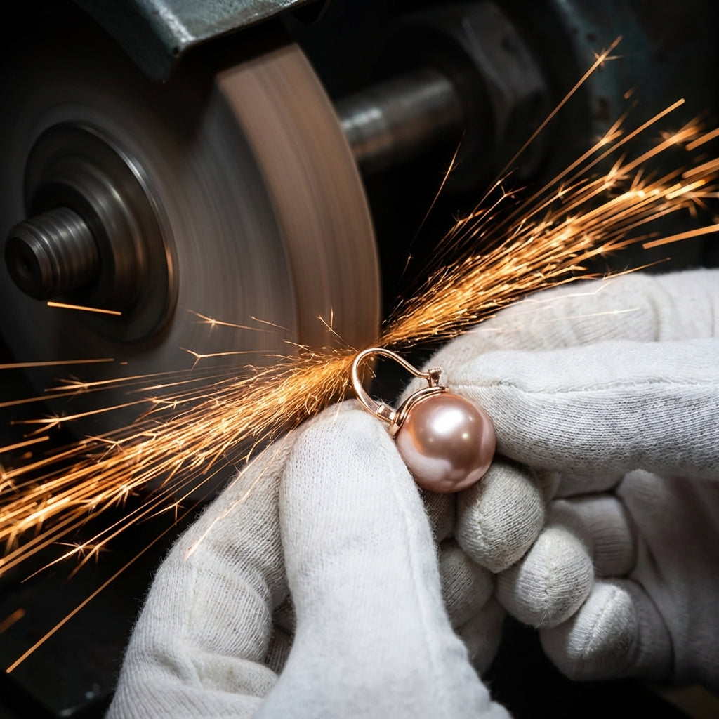 Golden Pearl Exquisite Earrings