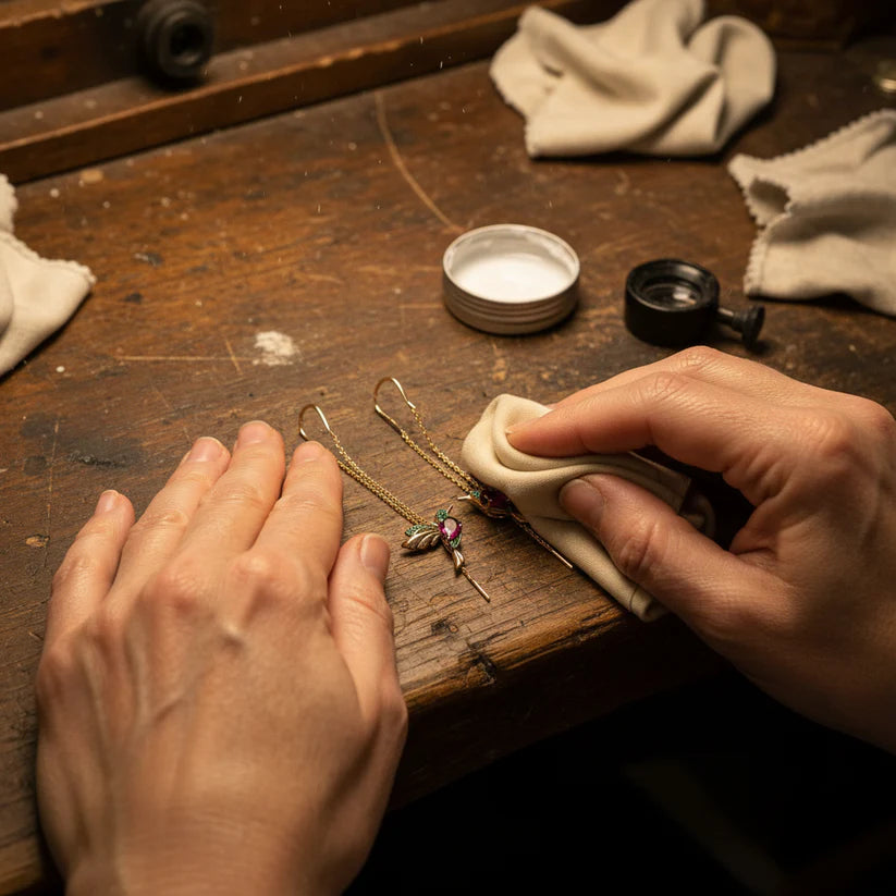 Hummingbird Enamel and Zirconia Earrings