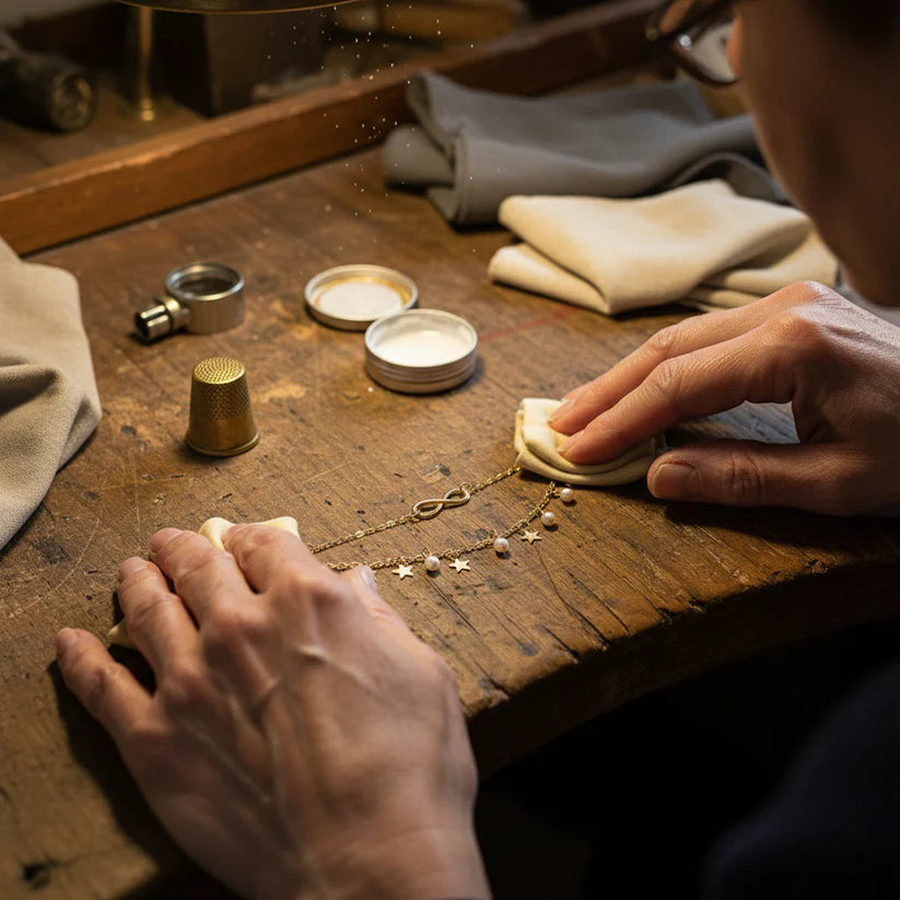 Infinity Anklet Bracelet + Pearls and Stars