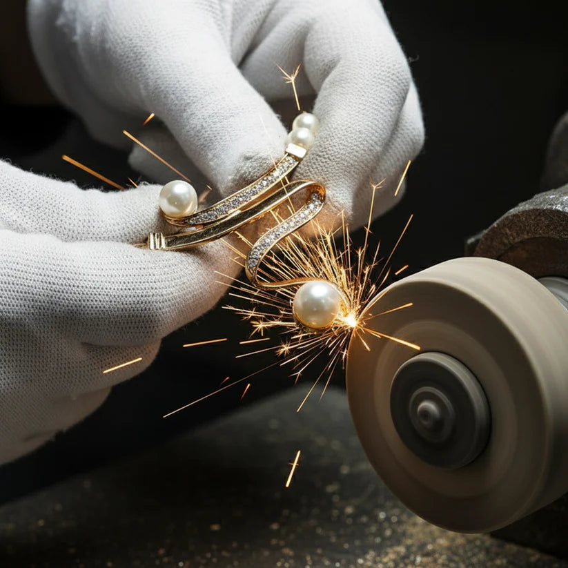 Natural Pearl Necklace + Earrings Set