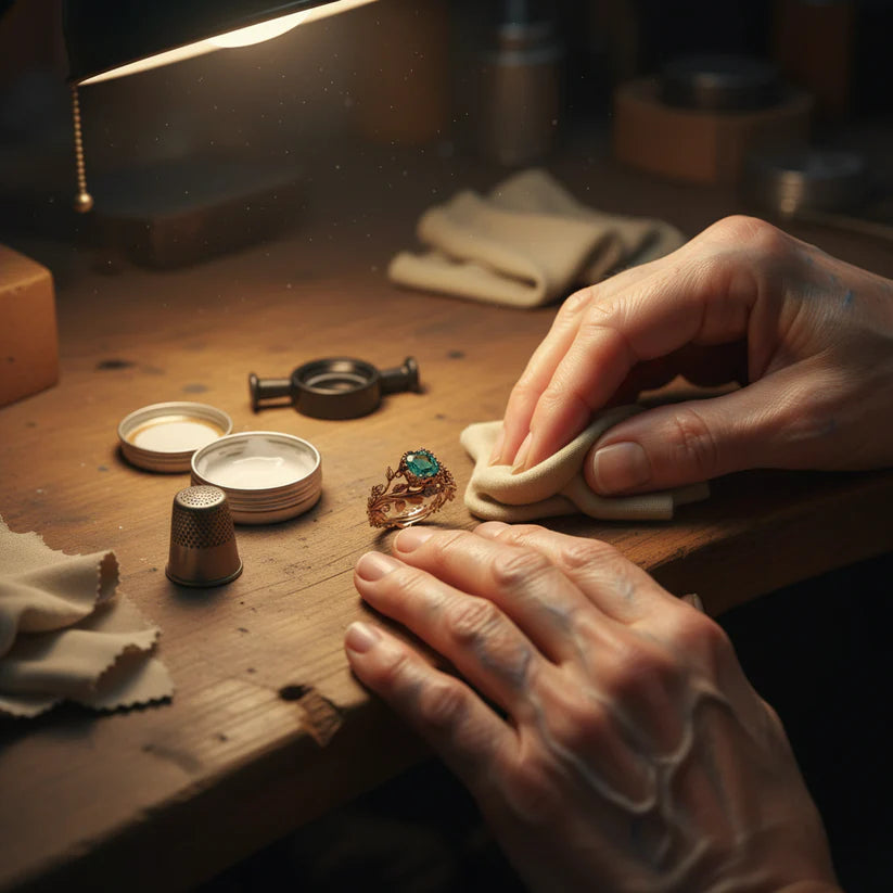 Nature Green Crystal Ring