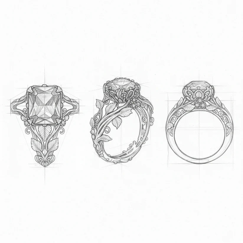 Nature Green Crystal Ring