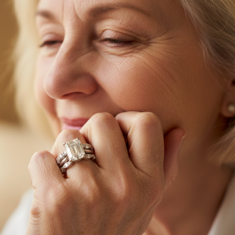 Vintage Silver Bright Layer Ring