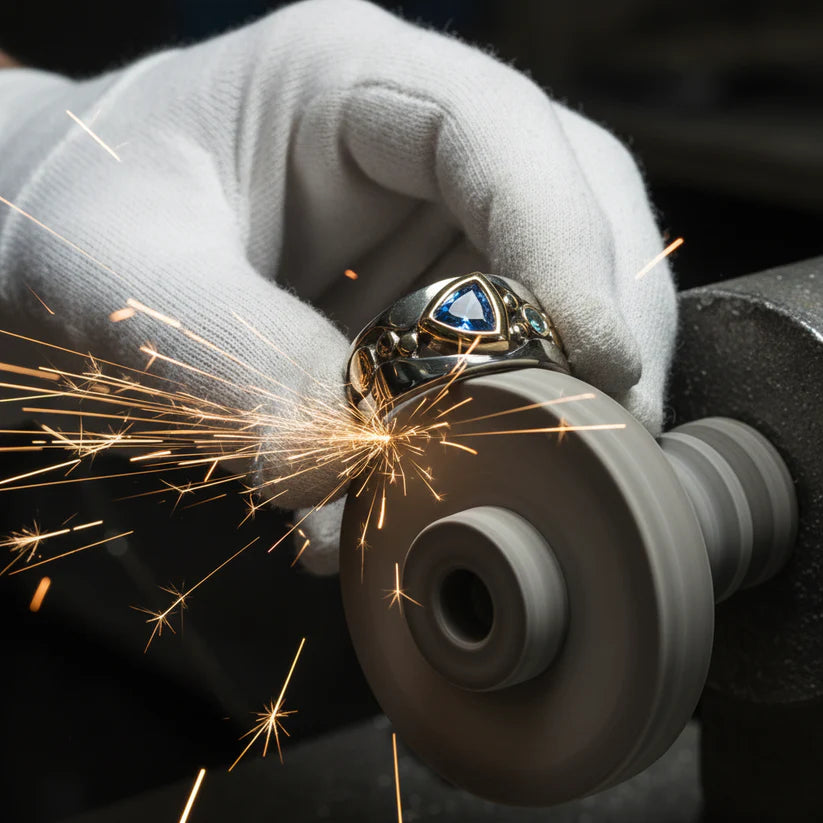 Vintage Blue Crystal Ring