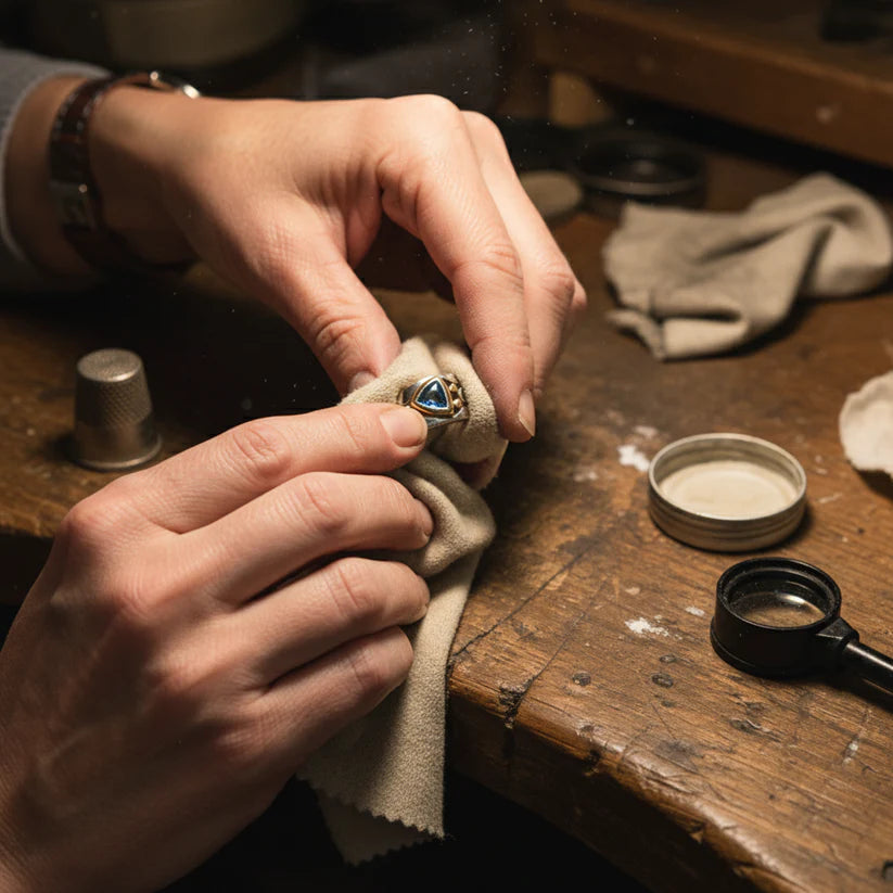 Vintage Blue Crystal Ring