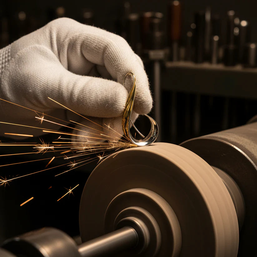 Vintage Dangling Golden Earrings
