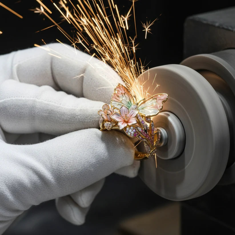 Vintage Golden Brimhaven Floral Ring