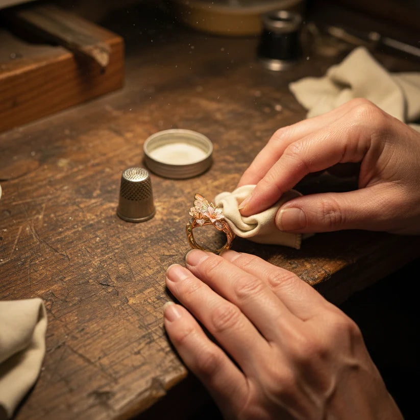 Vintage Golden Brimhaven Floral Ring