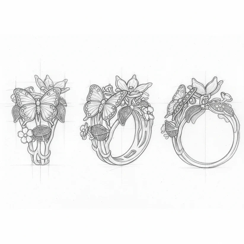 Vintage Golden Prifddinas Floral Ring