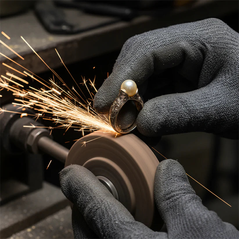 Vintage Pearl Golden Ring