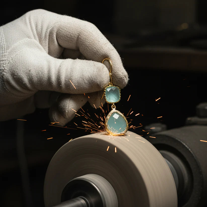 Vintage Turquoise Moonstone Earrings