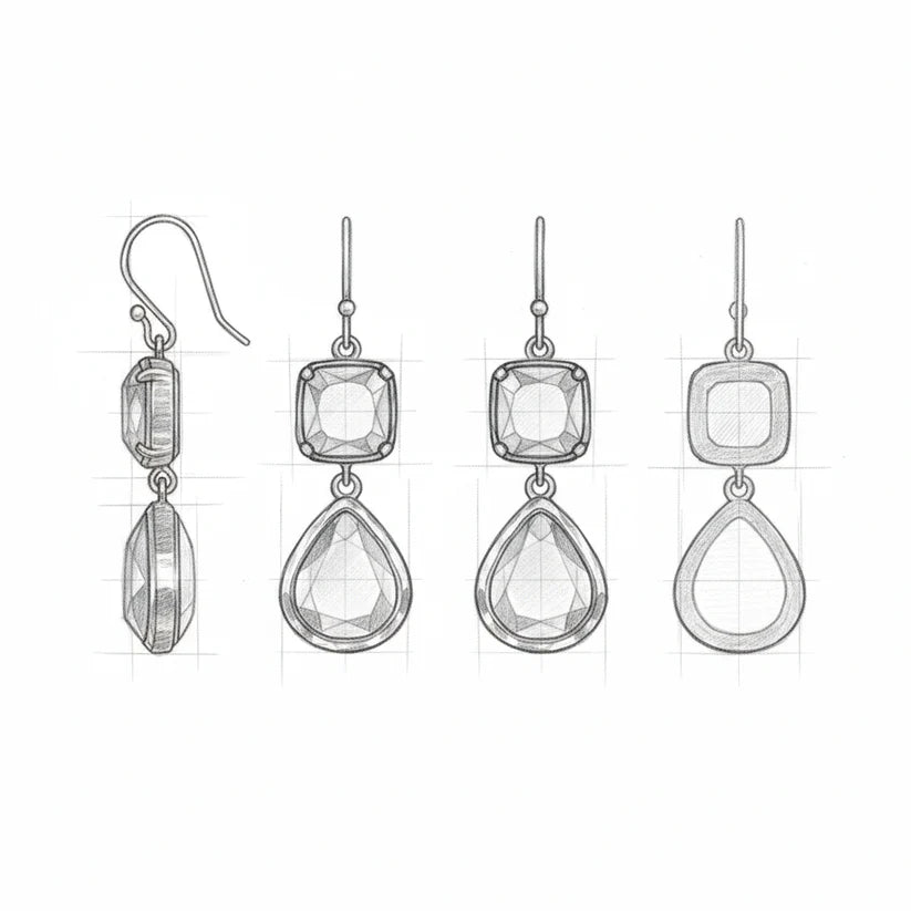 Vintage Turquoise Moonstone Earrings