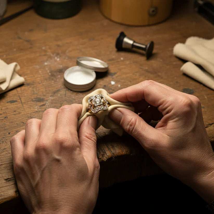 Vintage Zirconia Gold Ring
